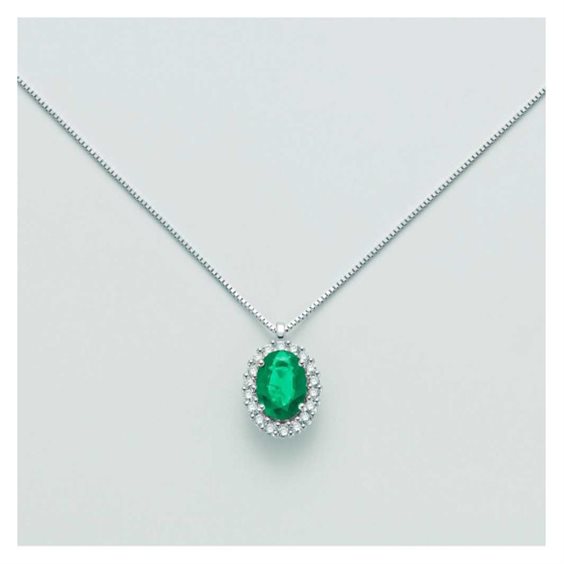 Collana Yukiko Donna in Oro Smeraldo 0.72 Ct CLD4101Y - CLD4101Y